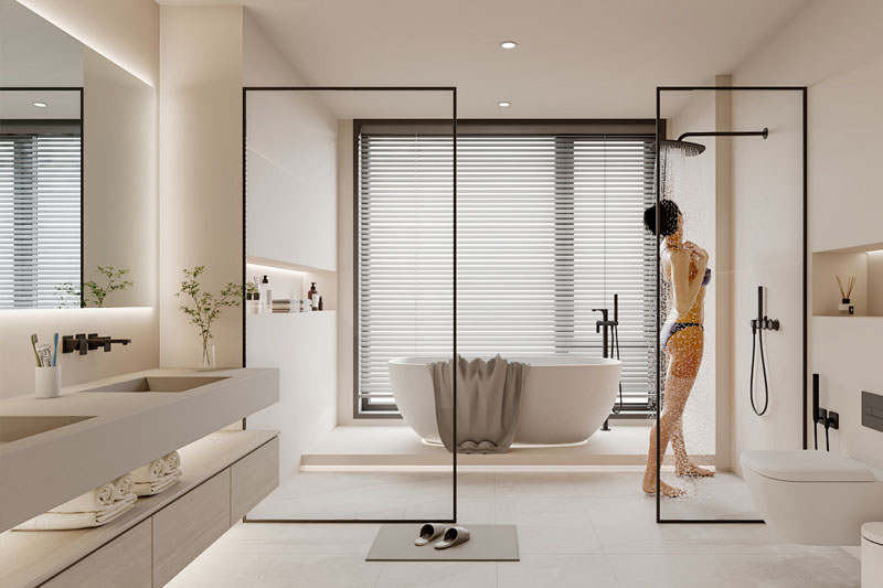 Avantajele dușurilor deasupra capului