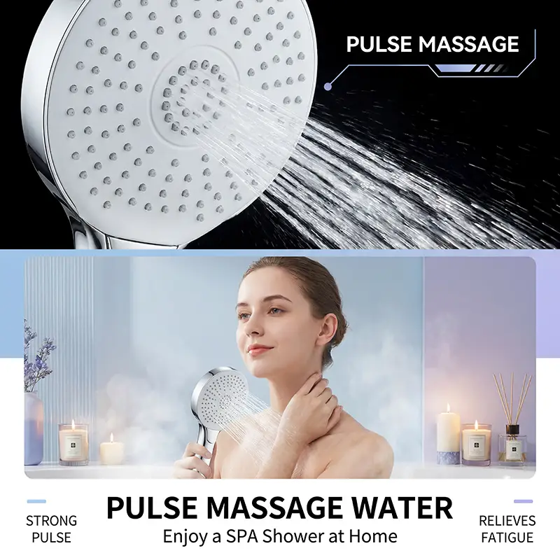Buton de design pentru baie cu debit reglabil Duș de mână pătrat ABS