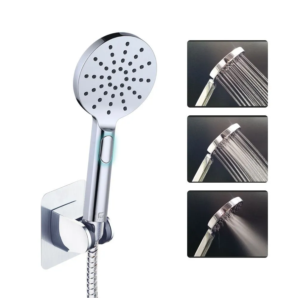 Duș cu buton pentru cadă, din plastic, cromat, reglabil, asemănător unui spa